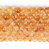 Natural A+ Citrines Stone Round Beads for Bracelet 6/8/10/12mm