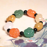Xinjiang Karamay Uerhe Water-flushing Seed Golden Silk Jade Duobao Maitreya