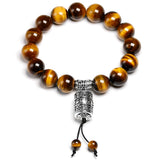 Tiger Eye Stone 12MM Beads Bracelet Vintage Charm Bracelets Men Women