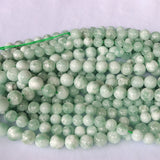 Green Angelite Beads Loose Stone Round Charm Gemstone
