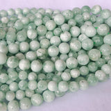 Green Angelite Beads Loose Stone Round Charm Gemstone