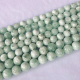 Green Angelite Beads Loose Stone Round Charm Gemstone
