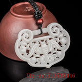 Green Jade Hollow Bat Pendant DIY Necklace Jadeite Jewellery Amulet