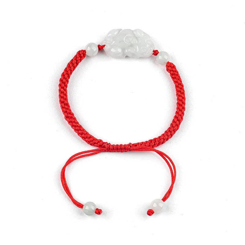 A Jade Pixiu Hand Woven Rope Bracelet Gift