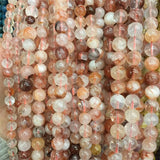 Red Iron Quartz Smooth Round Beads Bracelet Necklace Jewelry Diy
