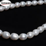 Natural Rice Freshwater Pearl 10-11mm 15in DIY Necklace Bracelet Earring
