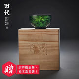 Natural A jade Hand-Carved jade kettle pot magnetic health tea cup