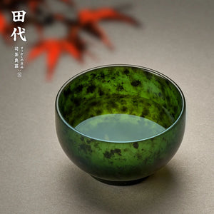 Natural A jade Hand-Carved jade kettle pot magnetic health tea cup