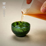 Natural A jade Hand-Carved jade kettle pot magnetic health tea cup