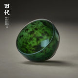 Natural A jade Hand-Carved jade kettle pot magnetic health tea cup