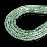Natural Emerald Green Bucket Beads Loose Beaded Carved Jade DIY Bracelet