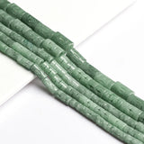 Natural Emerald Green Bucket Beads Loose Beaded Carved Jade DIY Bracelet