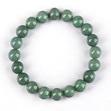 Jadeite Deep Green Round Bead Bracelet Ice Jade Fine Jewelry
