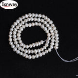 Natural Freshwater Pearl 3-4mm 15in DIY necklace bracelet earring