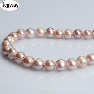 Lavender Freshwater Pearl 9-10mm Necklace Bracelet Earring DIY Kit