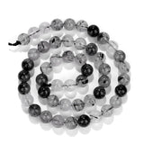 Natural Rutilated Quartz Smooth Beads for Jewelry Making