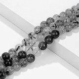 Natural Rutilated Quartz Smooth Beads for Jewelry Making