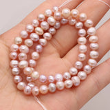 Natural AA Freshwater Pearl Beads Purple Round Shape High Pearl Beads