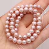 Natural AA Freshwater Pearl Beads Purple Round Shape High Pearl Beads