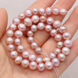 Natural AA Freshwater Pearl Beads Purple Round Shape High Pearl Beads