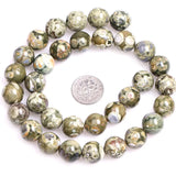 Natural AA Green Rhyolite Jaspers Round Bead 15 inch
