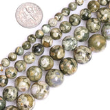 Natural AA Green Rhyolite Jaspers Round Bead 15 inch
