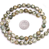 Natural AA Green Rhyolite Jaspers Round Bead 15 inch