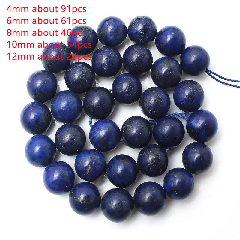 Natural AA Lapis Lazuli Bead Faceted Stone Round Loose DIY Irregular Beads