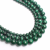 Malachite Peacock Stone Spacer Beads 15 inches