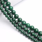 Malachite Peacock Stone Spacer Beads 15 inches