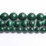 Malachite Peacock Stone Spacer Beads 15 inches