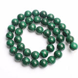 Malachite Peacock Stone Spacer Beads 15 inches