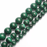 Malachite Peacock Stone Spacer Beads 15 inches