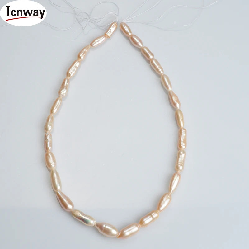 AA Pink Pearl 8*15mm 15in DIY Necklace Bracelet Earring