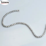 Natural AA gray round freshwater Pearl 7-8mm 15inches DIY jewelry FreeShipping