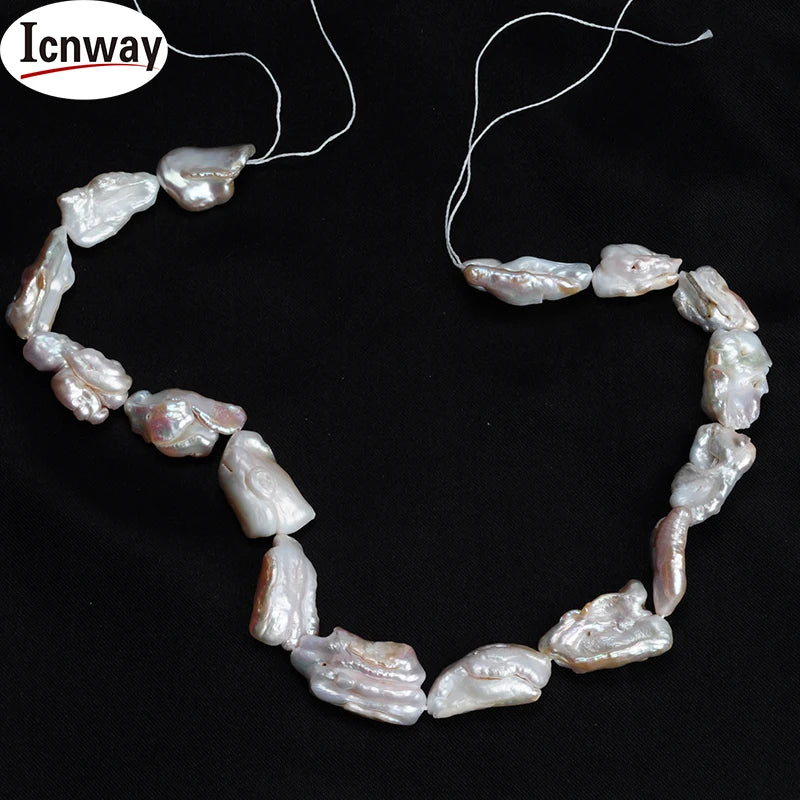 Natural AA baroque reborn keshi Freshwater Pearl 18*12mm DIY necklace bracelet
