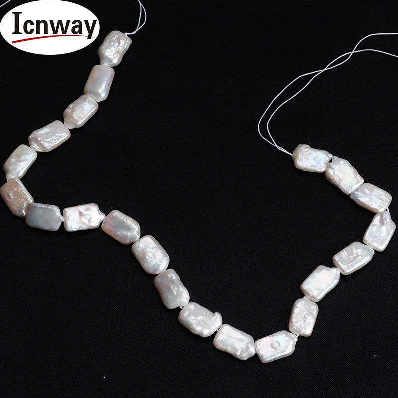 AA Rectangle Freshwater Pearl 10*16mm 15in DIY Necklace Bracelet