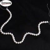 7-8mm AA Round Freshwater Pearl 15inches DIY Jewelry Making