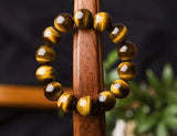 AAA+ 8mm Tiger's Eye Beads Bracelet 7.5''