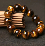 AAA+ 8mm Tiger's Eye Beads Bracelet 7.5''