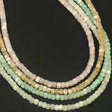 Abacus Shell Beads 3x4mm Small Flat Round Mother Of Pearl 15''