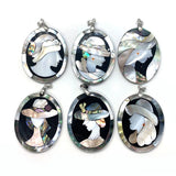Abalone Shell Necklace Pendant Oval Freshwater Mother Of Pearl Pendant