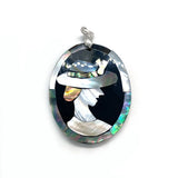 Abalone Shell Necklace Pendant Oval Freshwater Mother Of Pearl Pendant