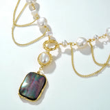 Abalone Pearl Necklace for Men Women Girls Wedding Banquet