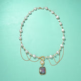 Abalone Pearl Necklace for Men Women Girls Wedding Banquet