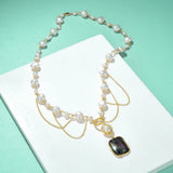Abalone Pearl Necklace for Men Women Girls Wedding Banquet