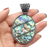 Abalone Pendants Tibetan Silver Shell Charms for Jewelry Making DIY
