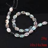 Abalone Shell Beads Charms Egg Shaped Loose Beads DIY Jewelry Necklace Bracelet