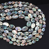 Abalone Shell Beads Charms Egg Shaped Loose Beads DIY Jewelry Necklace Bracelet