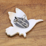 Abalone Shell Bird Decoration Pendant Charms for Jewelry Making 45x49mm